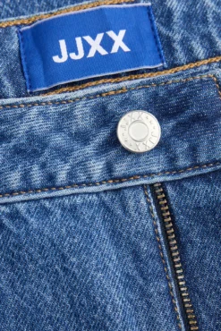 Denim midi saia com recortes