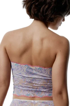 de renda top Cropped de Renda Faye