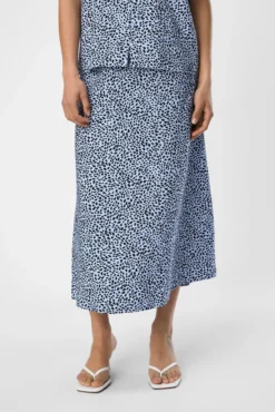 Falda largo midi estampado