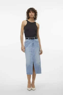 Falda vaquera midi