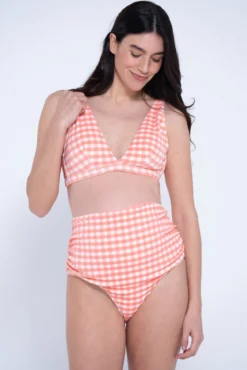 Fato de banho pré-mamã estampado vichy