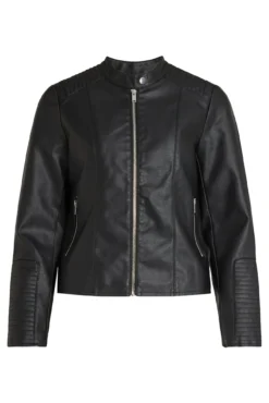 Faux leather biker jacket