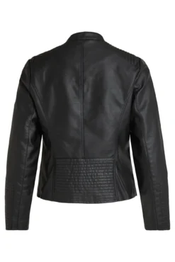 Faux leather biker jacket
