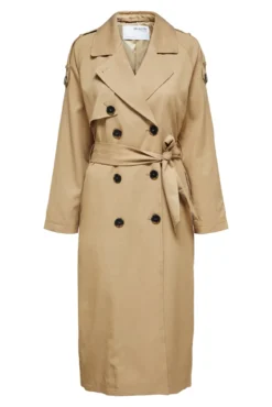 Gabardina longa clássica em LYOCELL TENCEL