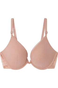 GORGEOUS Soutien push-up renda tule rosa