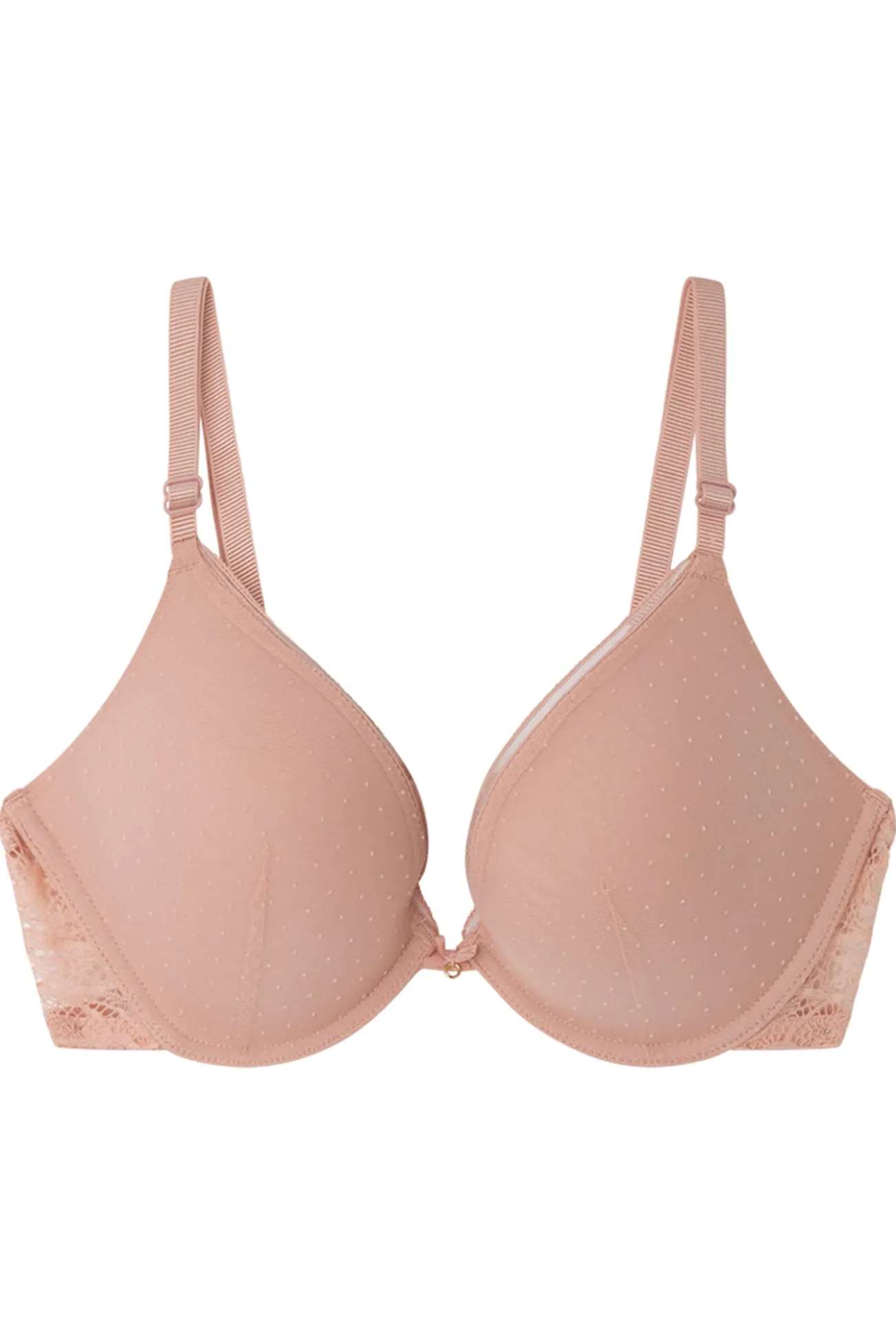 GORGEOUS Soutien push-up renda tule rosa