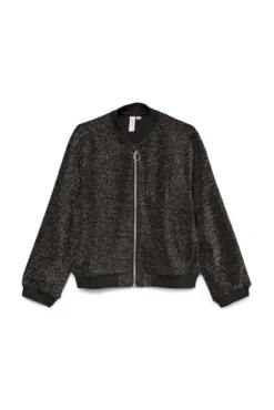 Jaqueta bomber com glitter