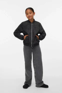 Jaqueta bomber com glitter