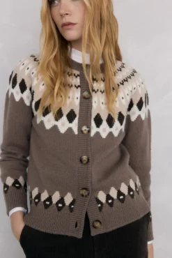 Jaqueta jacquard grega