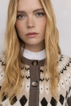 Jaqueta jacquard grega