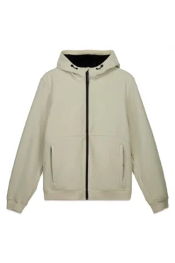Jaqueta softshell com capuz.
