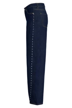 Jeans barrel com tachas