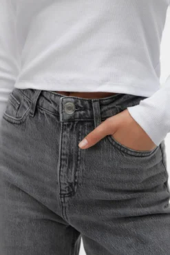 Jeans de corte alta