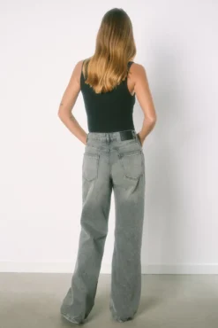 Jeans de perna larga 
