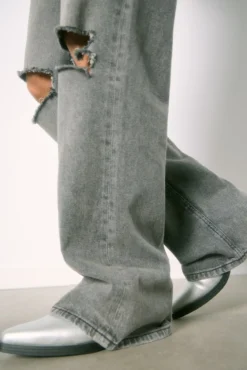 Jeans de perna larga 
