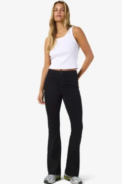 Jeans flare de cintura alta