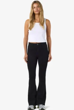 Jeans flare de cintura alta