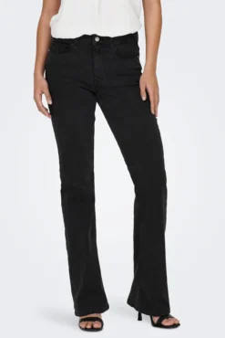 Jeans flare tiro alto