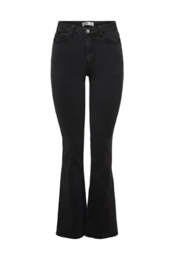 Jeans flare tiro alto