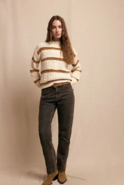 Jeans marrom tingido