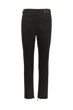 Jeans retas de cintura subida