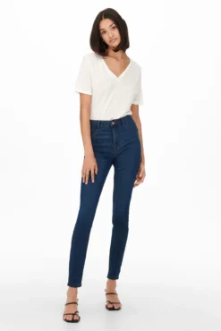Jeans skinny cintura subida