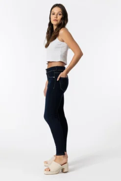 Jeans skinny clássico de cintura alta tamanho único