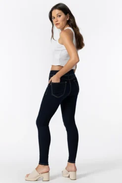 Jeans skinny clássico de cintura alta tamanho único