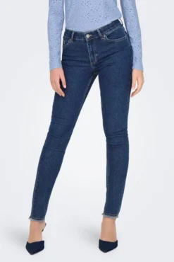 Jeans skinny de corte média
