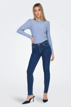Jeans skinny de corte média