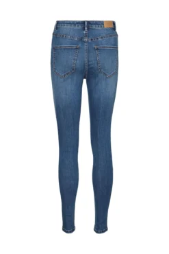 Jeans skinny de mulher com cintura alta