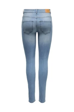 Jeans skinny tiro medio