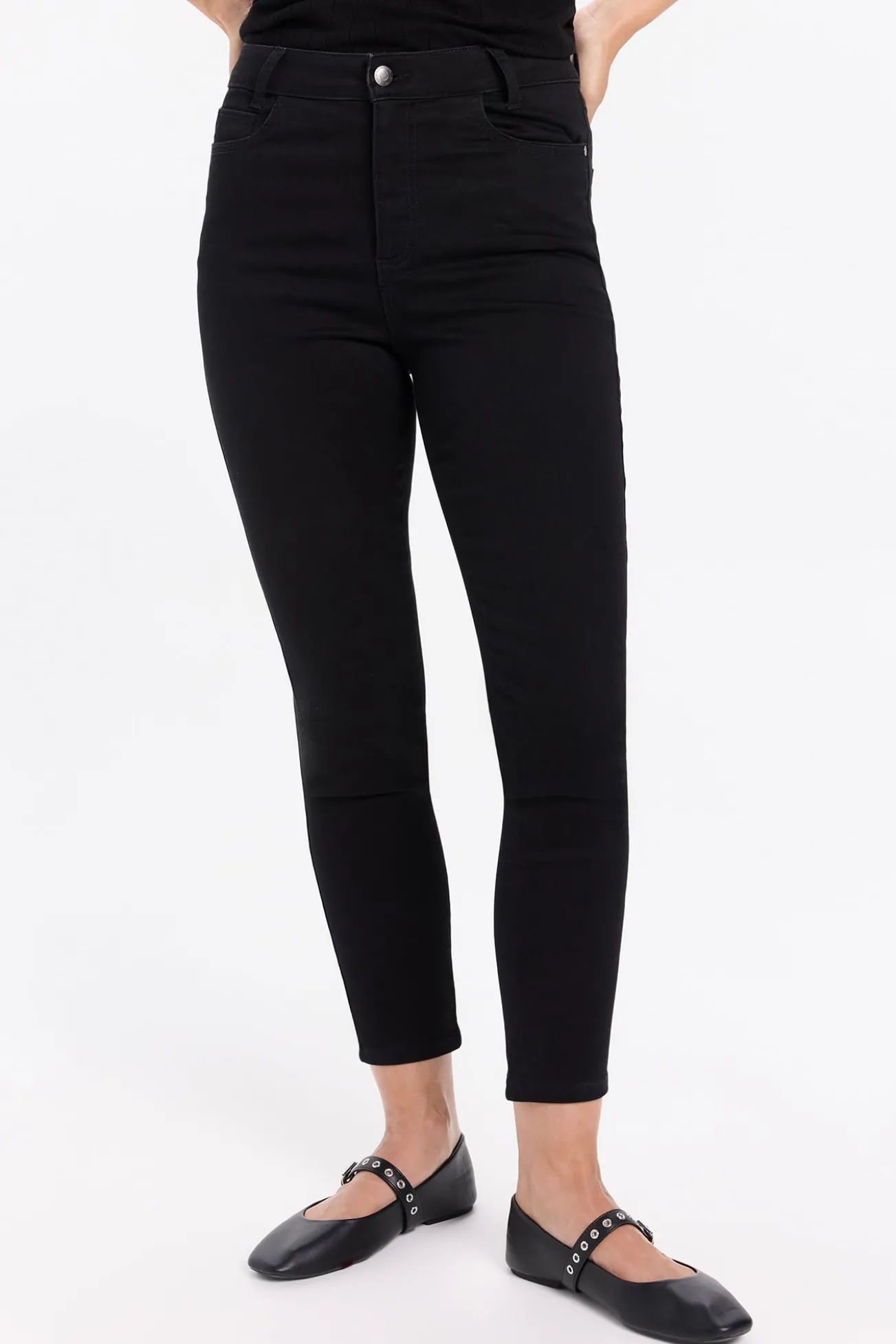 Jeans slim de cintura média