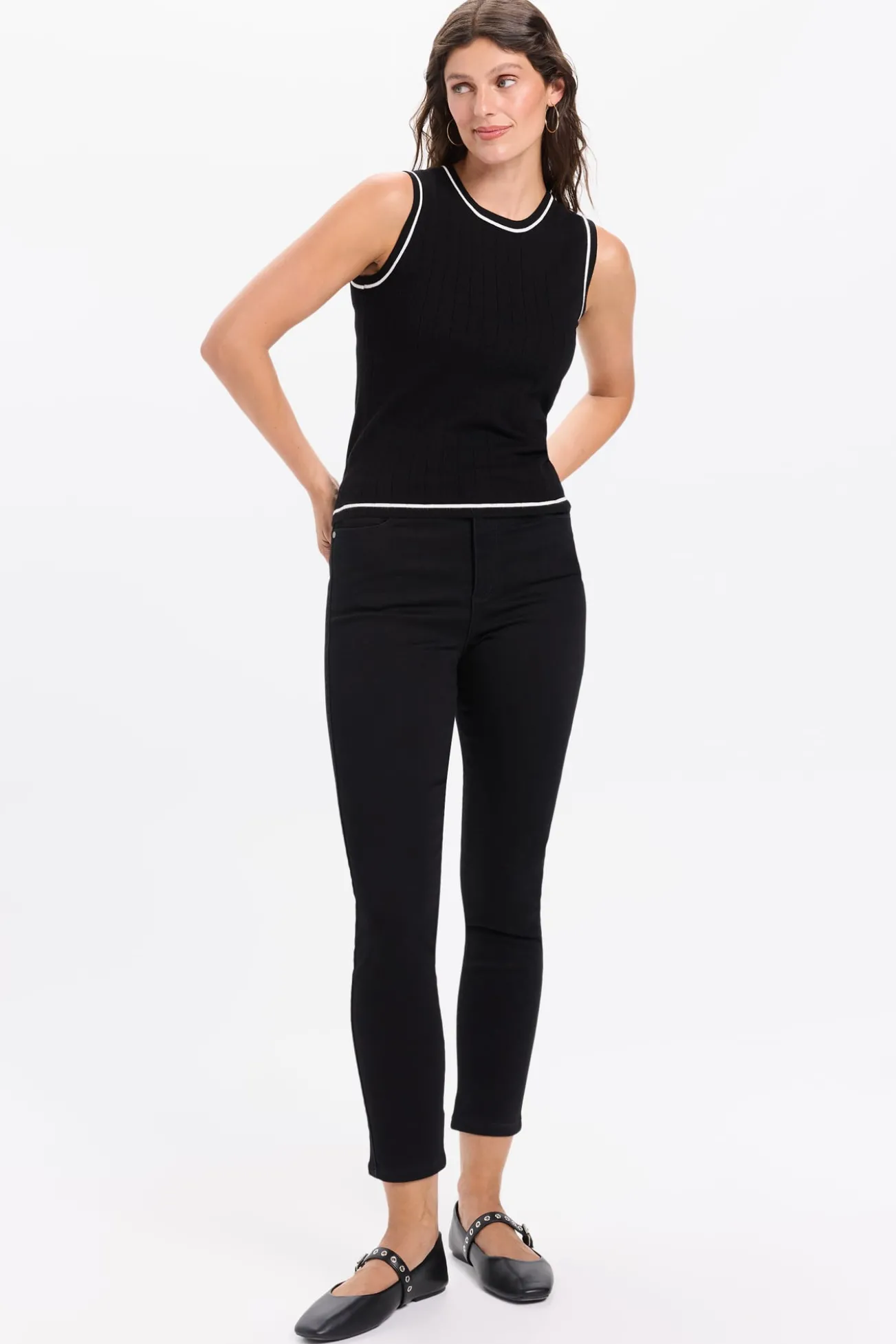 Jeans slim de cintura média