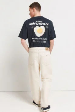 Jeans straight fit cru