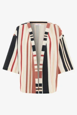 Kimono de praia riscas oversized