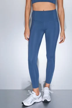 Legging azul 4D STRETCH no tornozelo