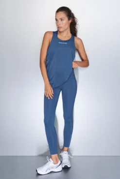 Legging azul 4D STRETCH no tornozelo