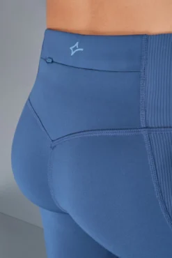 Legging azul 4D STRETCH no tornozelo