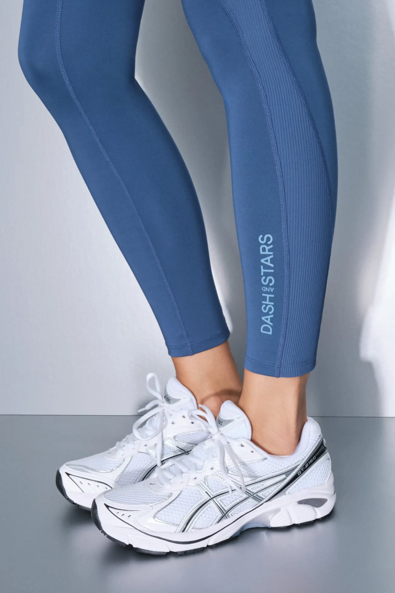 Legging azul 4D STRETCH no tornozelo