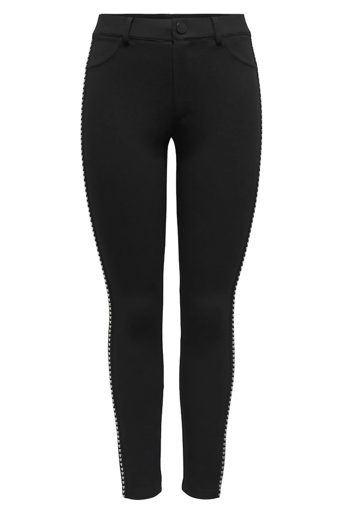 Legging com tachas laterais