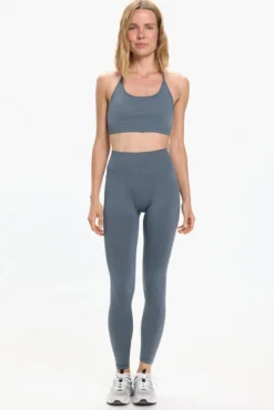 Legging franzida de cintura extra alta