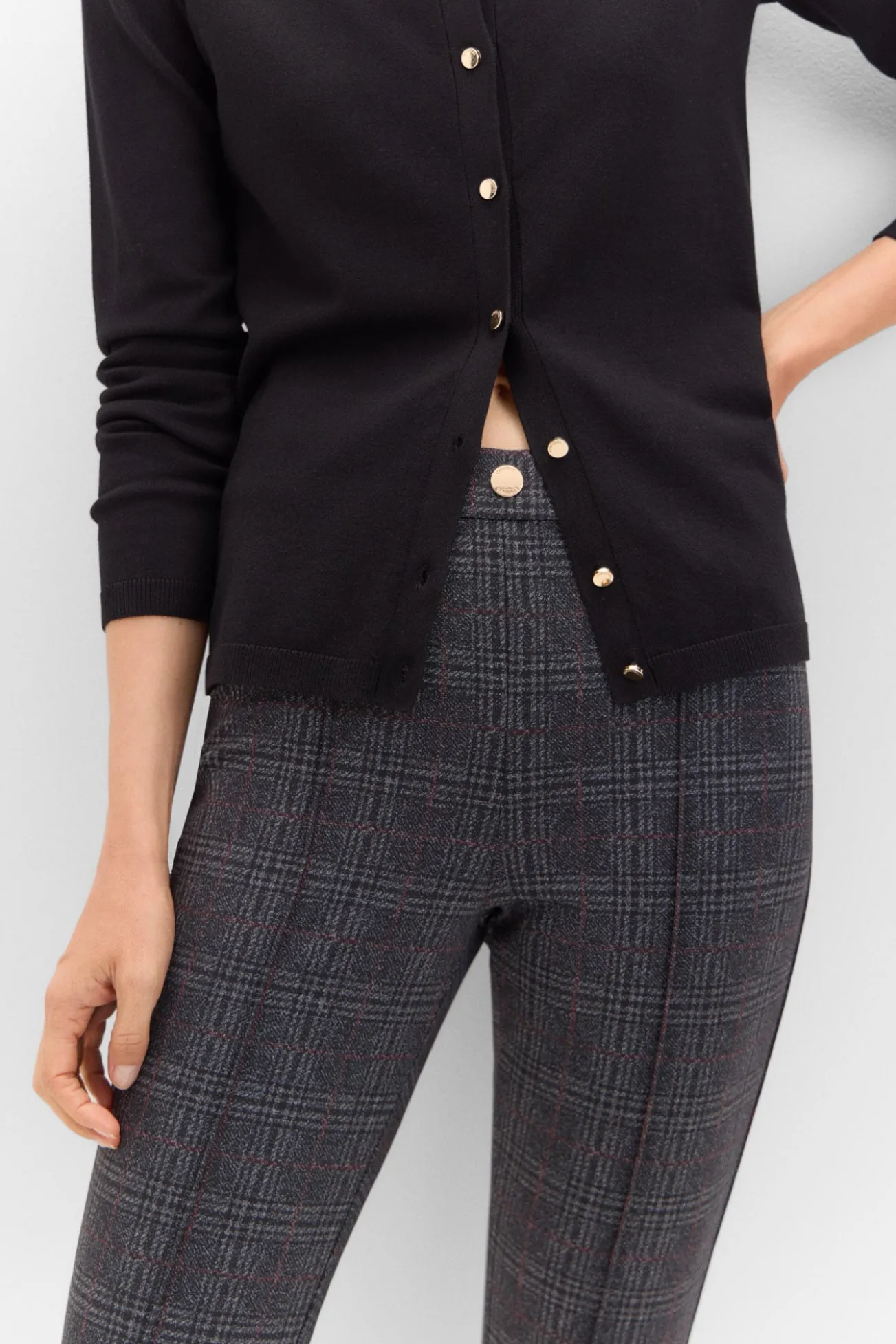 Leggings com abotoadura