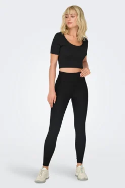 Leggings com bolso lateral de cintura alta