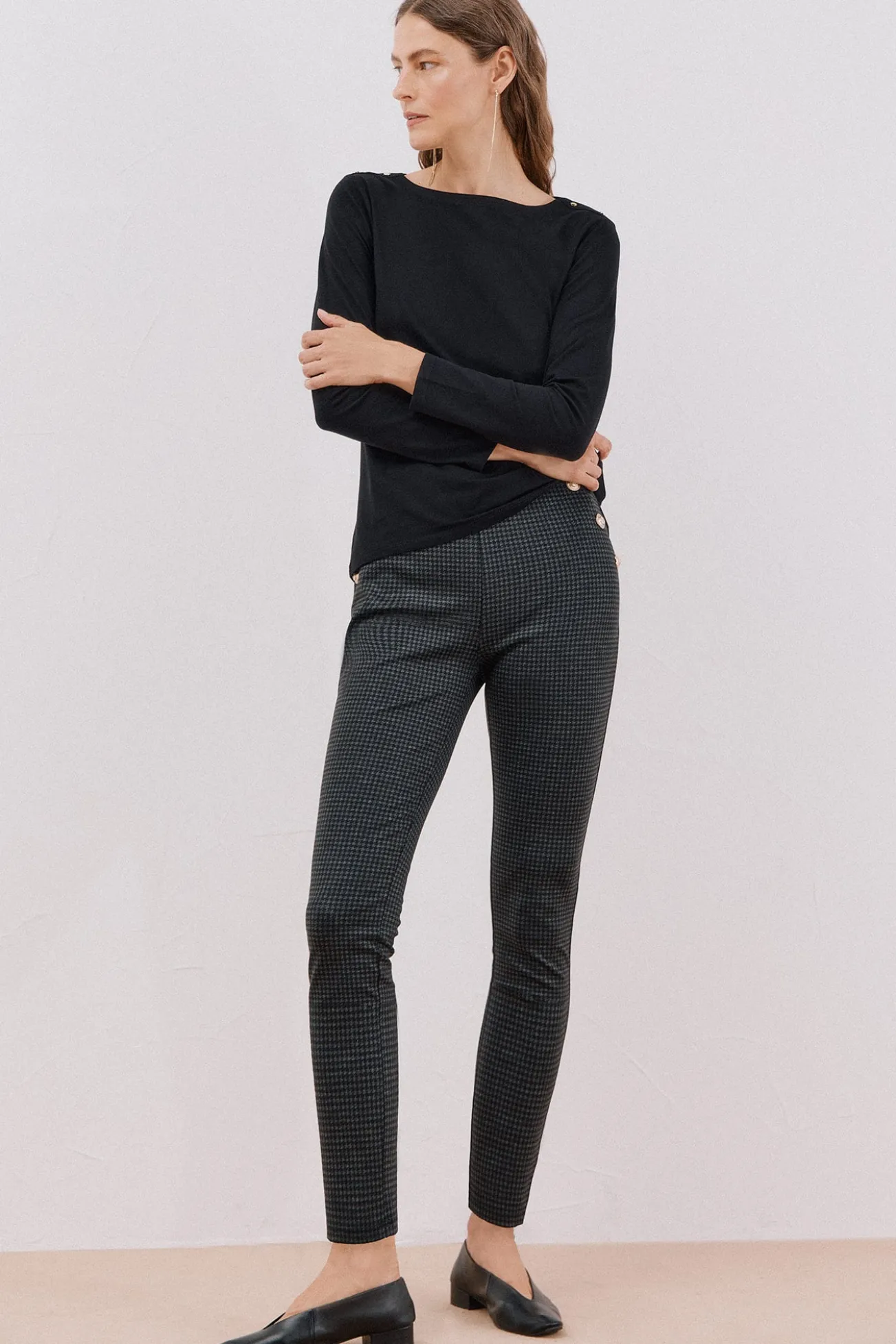 Leggings de malha femininas