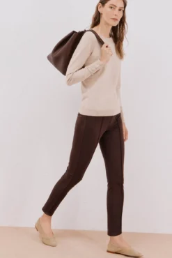 Leggings de malha femininas