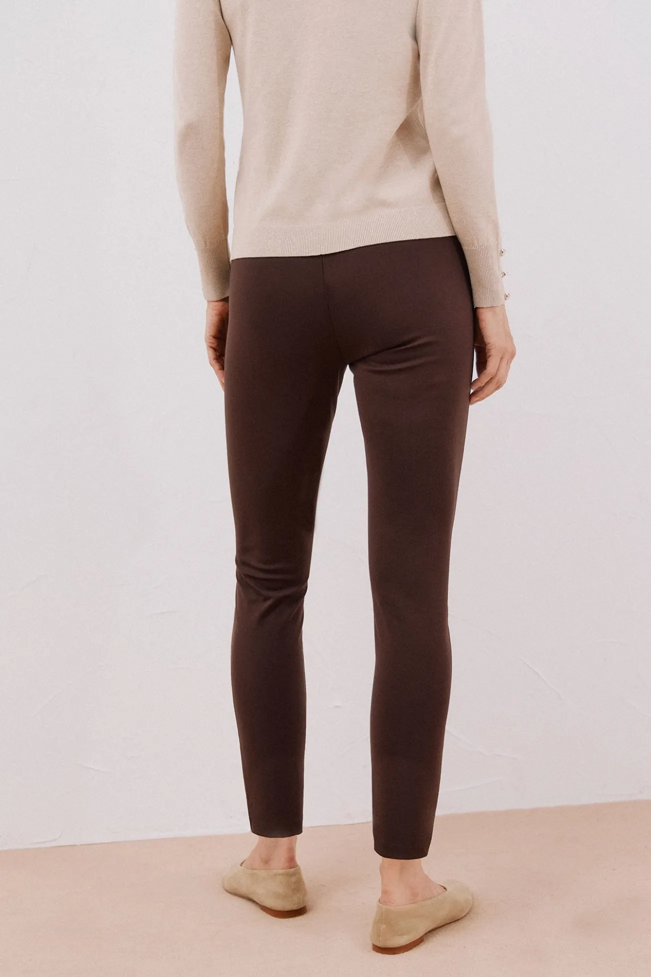 Leggings de malha femininas