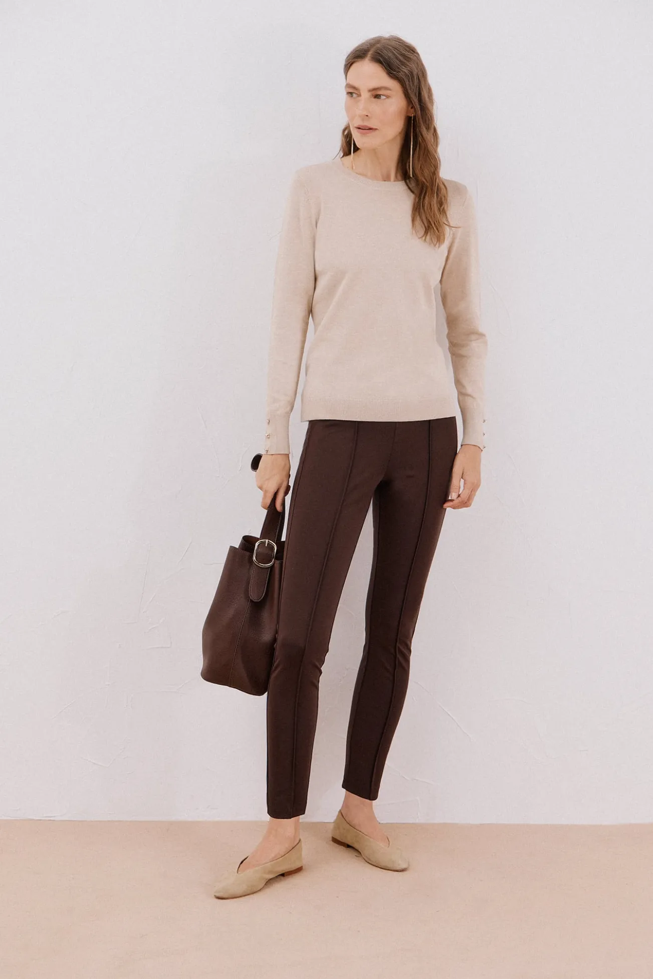 Leggings de malha femininas