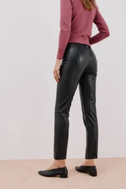 Leggings femininas de polipele sintético elástico