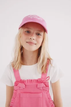 Macacão curto rosa para meninas
